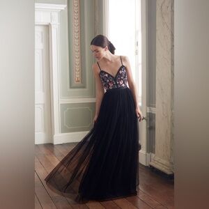 Needle & Thread Whisper Embellished Georgette Maxi Dress Size US 4